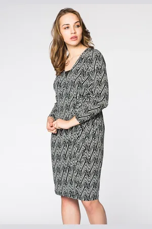 Yoek Dress cross-over CAPRI | Zwart | Maat 38