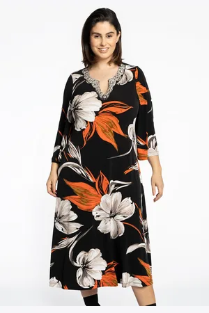 Yoek Jurk CAMELLIA | Zwart | Maat 38/40