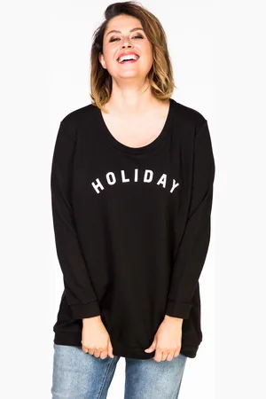 Yoek Sweater HOLIDAY | Zwart | Maat S
