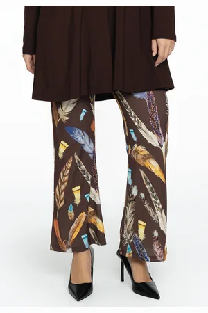 Yoek Pantalon bootcut FEATHERS | Bruin | Maat 38/40