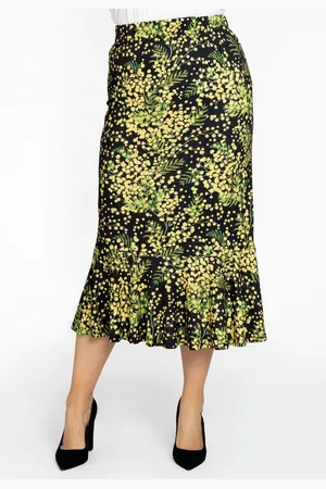 Yoek Rok met ruches MIMOSA | Zwart | Maat 38/40