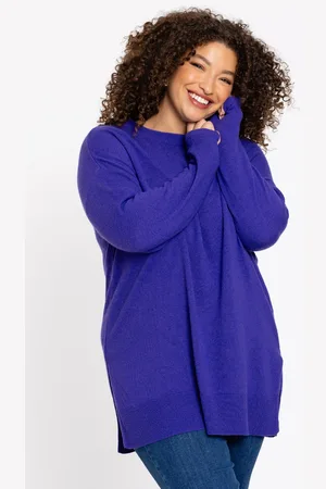 Yoek Trui met zijsplitten Woolmix | Paars | Maat 38/40