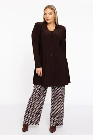 Yoek Wijde broek | Bruin | Maat 38/40