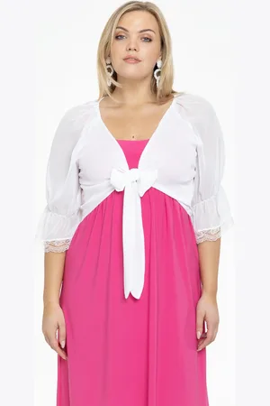 Yoek Bolero met kant | Wit | Maat 38/40