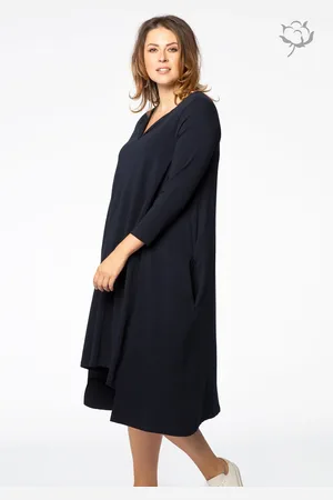 Yoek Jurk pointy ORGANIC | Blauw | Maat 38/40