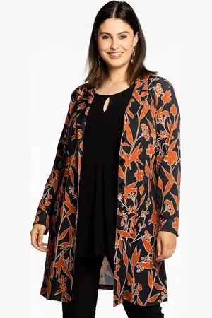 Yoek Lange blazer AUTUMN | Zwart | Maat 38/40
