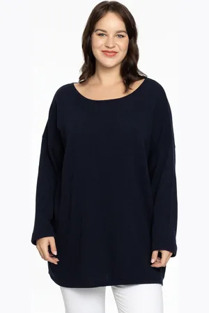 Yoek Trui vierkant cashmere | Blauw | Maat 38/40