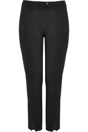 Yoek Trousers slit midfront | Zwart | Maat 42