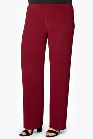 Yoek Broek plissé | Rood | Maat 38/40