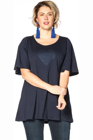 Yoek Tunic flare heart | Blauw | Maat S