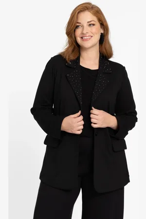 Yoek Blazer strass VERO | Zwart | Maat 42/44