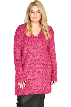 Yoek Pullover bouclé | Roze | Maat 38