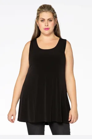 Yoek Top flare | Zwart | Maat 38/40