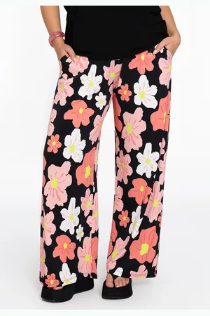 Yoek Wijde broek HIBISCUS | Zwart | Maat 38/40