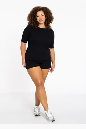 Yoek T-shirt LOUNGE | Zwart | Maat 38/40