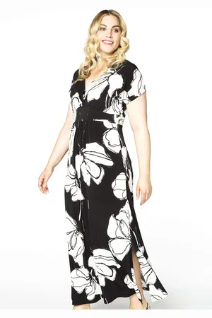 Yoek Maxi jurk ANNABEL | Zwart | Maat 38/40