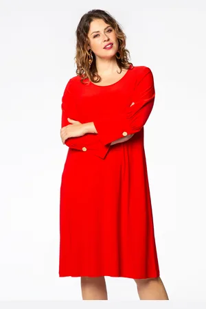 Yoek Jurk cuff sleeves | Rood | Maat 38/40