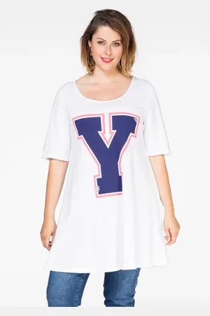 Yoek Tuniek wide bottom Y | Wit | Maat S