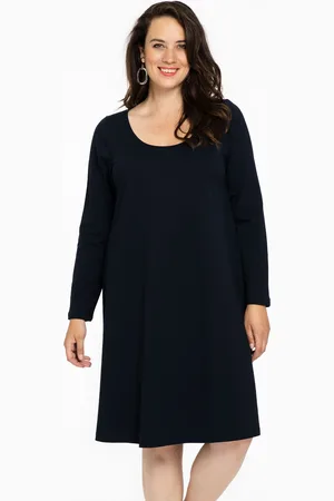 Yoek Jurk lange mouwen | Blauw | Maat 38/40