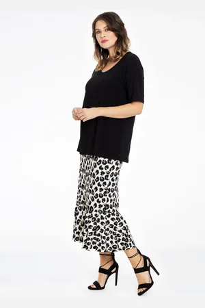 Yoek Rok met ruches FELINE | Bruin | Maat 38/40