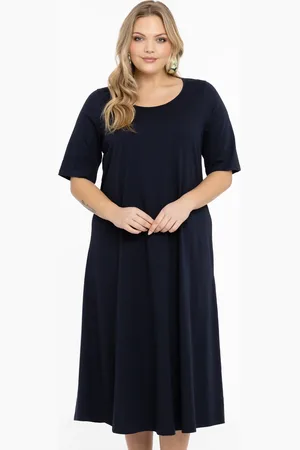 Yoek Maxi jurk A-lijn | Blauw | Maat 38/40