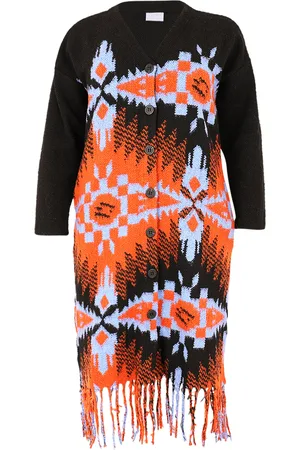 Yoek Cardigan met franjes JACQUARD | Multi | Maat 38/40