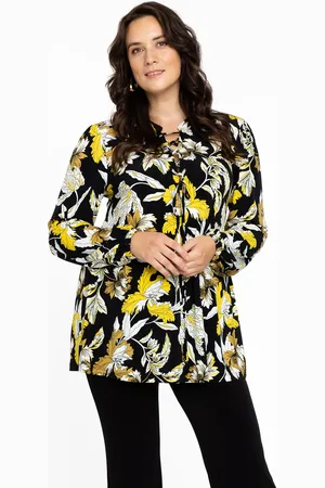 Yoek Tunic flare strings | Zwart | Maat 38/40