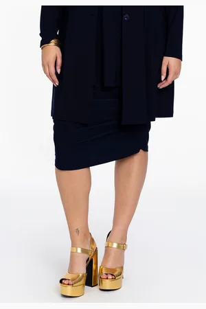 Yoek Geplooide rok | Blauw | Maat 38/40