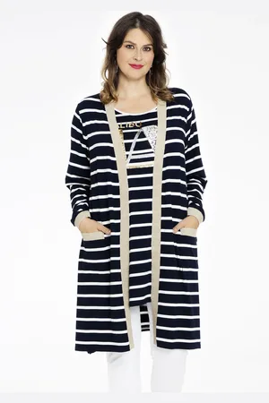 Yoek Vest lurex MARITIME | Blauw | Maat 38/40