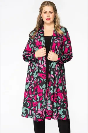 Yoek Cardigan met plooien EVRY | Zwart | Maat 38/40