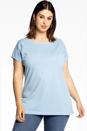 Yoek T-shirt kapmouwen | Licht Blauw | Maat 38/40