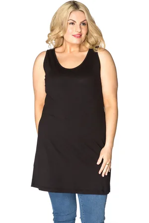 Yoek Top lang | Zwart | Maat 38/40