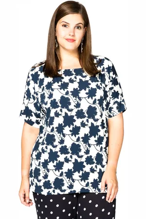 Yoek Wijd shirt CLAUDIA | Wit | Maat 38/40