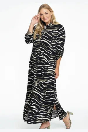 Yoek Blouse-jurk SERENGETI | Zwart | Maat 38/40