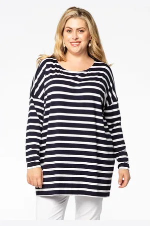 Yoek T-shirt wide | Blauw | Maat 38/40