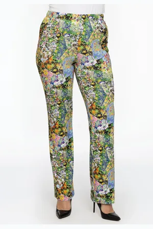 Yoek Tregging FLOWERY | Zwart | Maat 38/40