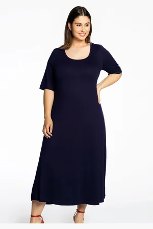 Yoek Long dress VI/EA | Blauw | Maat 38/40
