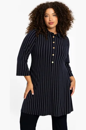 Yoek Polo wide bottom PINSTRIPE | Blauw | Maat 38/40