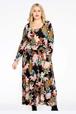 Yoek Jurk met tailleband TOKYO | Zwart | Maat 38/40