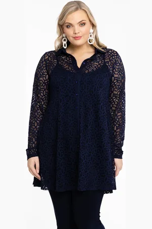 Yoek Blouse | Blauw | Maat 38/40