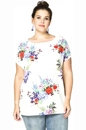 Yoek Wijde blouse BOUQUET | Wit | Maat 38/40