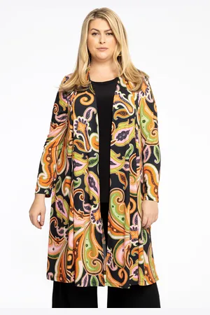 Yoek Geplooid vest PAISLEY | Zwart | Maat 38/40