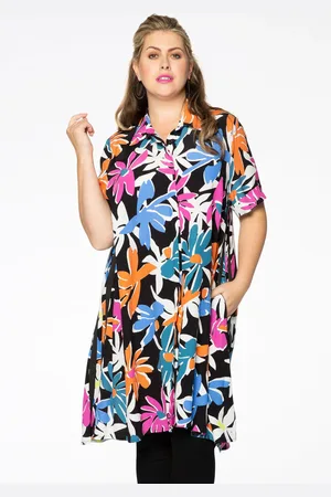 Yoek Lange blouse FLOWER | Multi | Maat 38/40