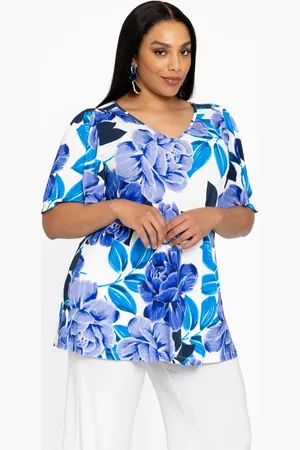 Yoek Tuniek met geplooide mouw SILVERLING | Paars | Maat 38/40