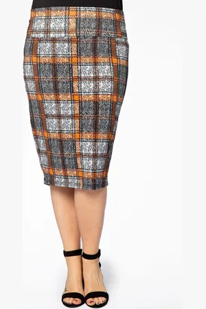 Yoek Skirt CHECK | Grijs | Maat 38/40