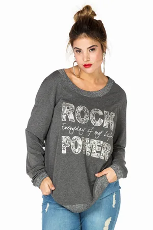 Yoek Sweater Rock Power | Grijs | Maat 38