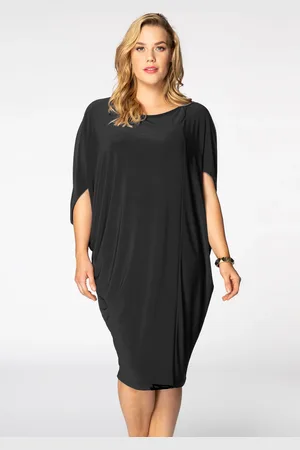 Yoek Asymmetrische jurk | Zwart | Maat 38/40