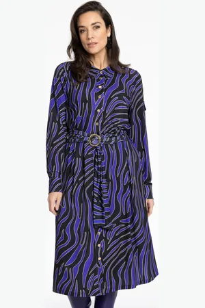 Yoek Jurk met riem LINA | Zwart | Maat 38/40
