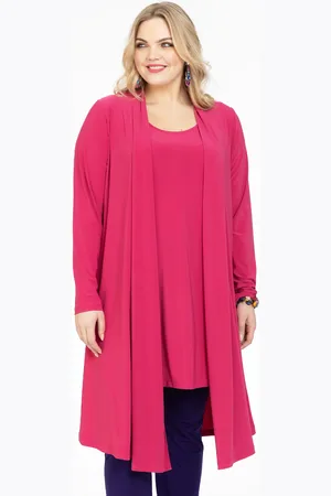 Yoek Cardigan pleated | Roze | Maat 38/40