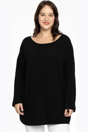 Yoek Trui vierkant cashmere | Zwart | Maat 38/40